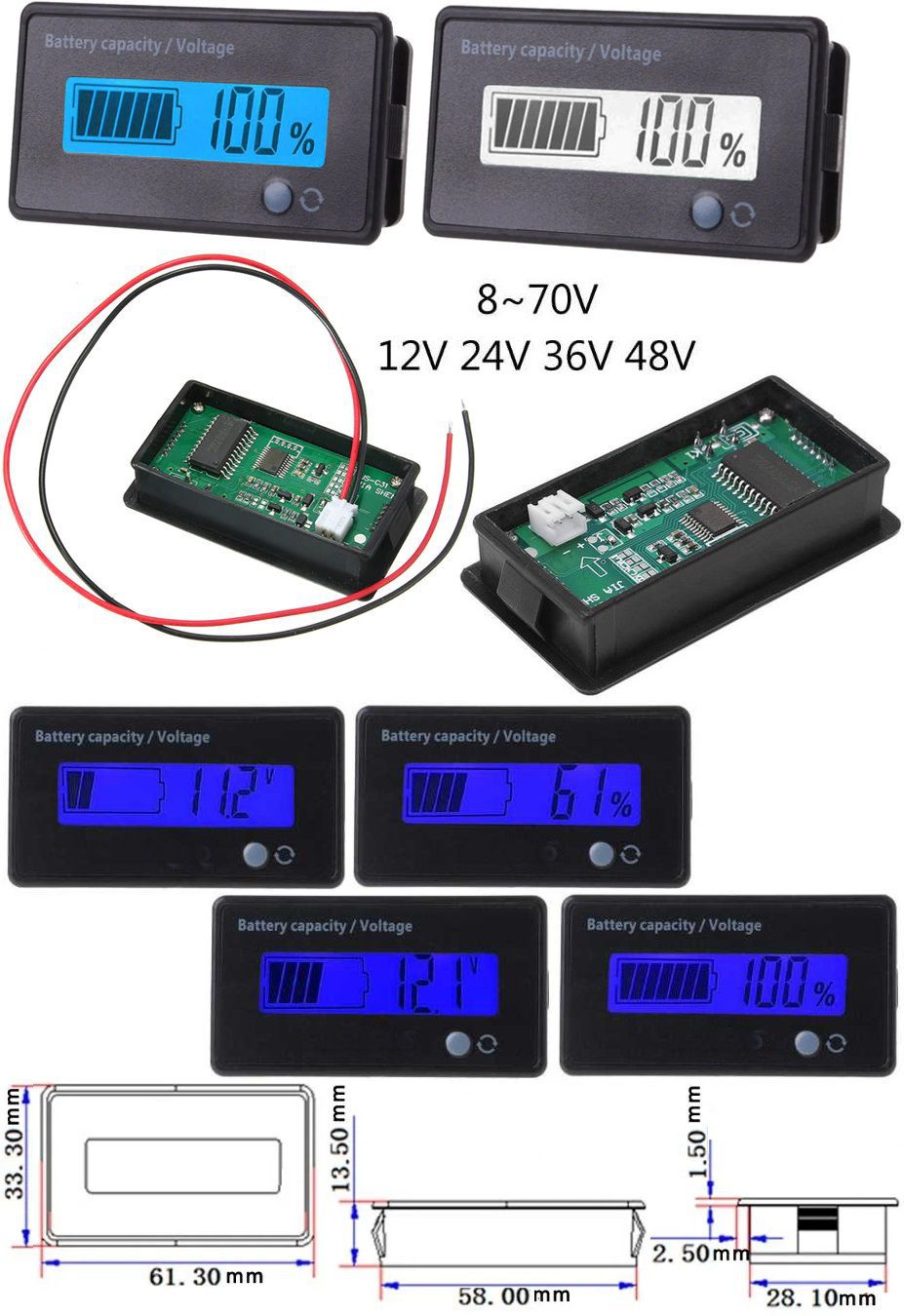 Medidor Capacidad Tester LCD 2S-26S